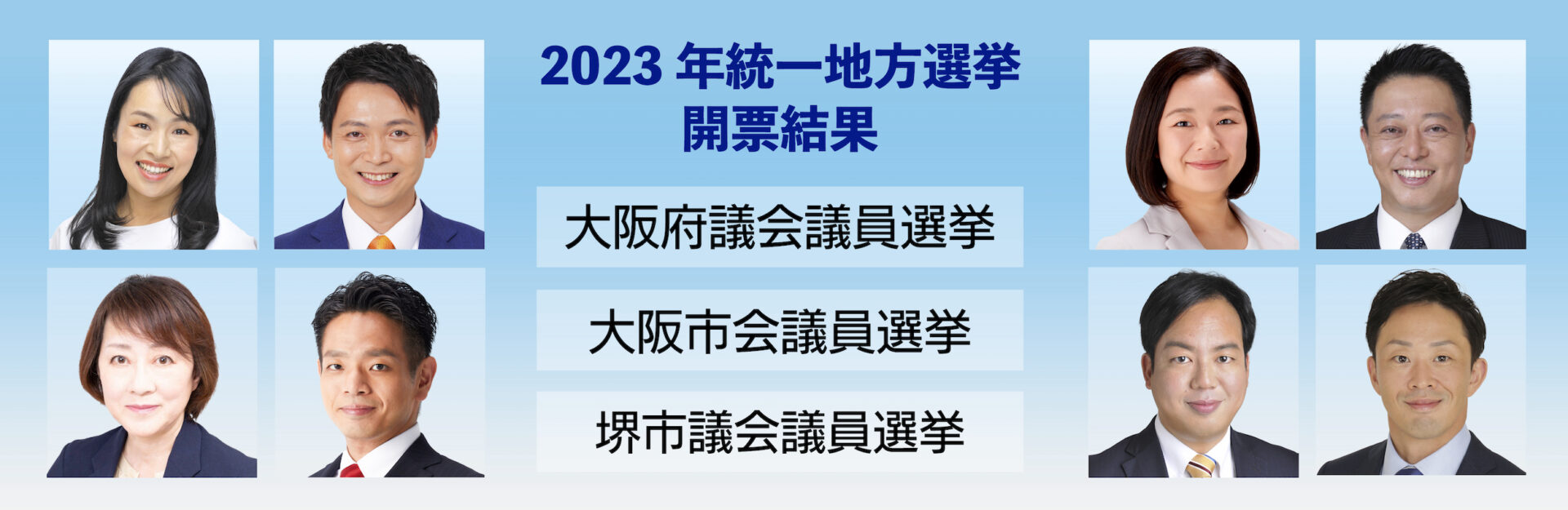 統一地方選挙2023 大阪府議会 ・大阪市会・ 堺市議会 開票結果を受けて